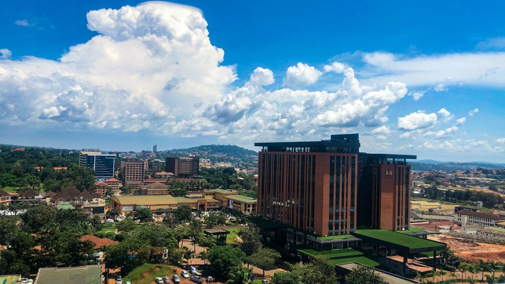 The Kampala skyline across the city's hills